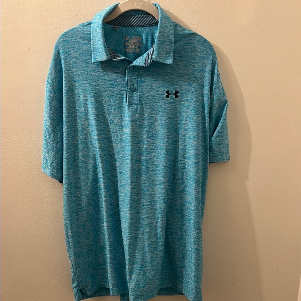 Under Armour Men's Light Blue Heather Polo Shirt